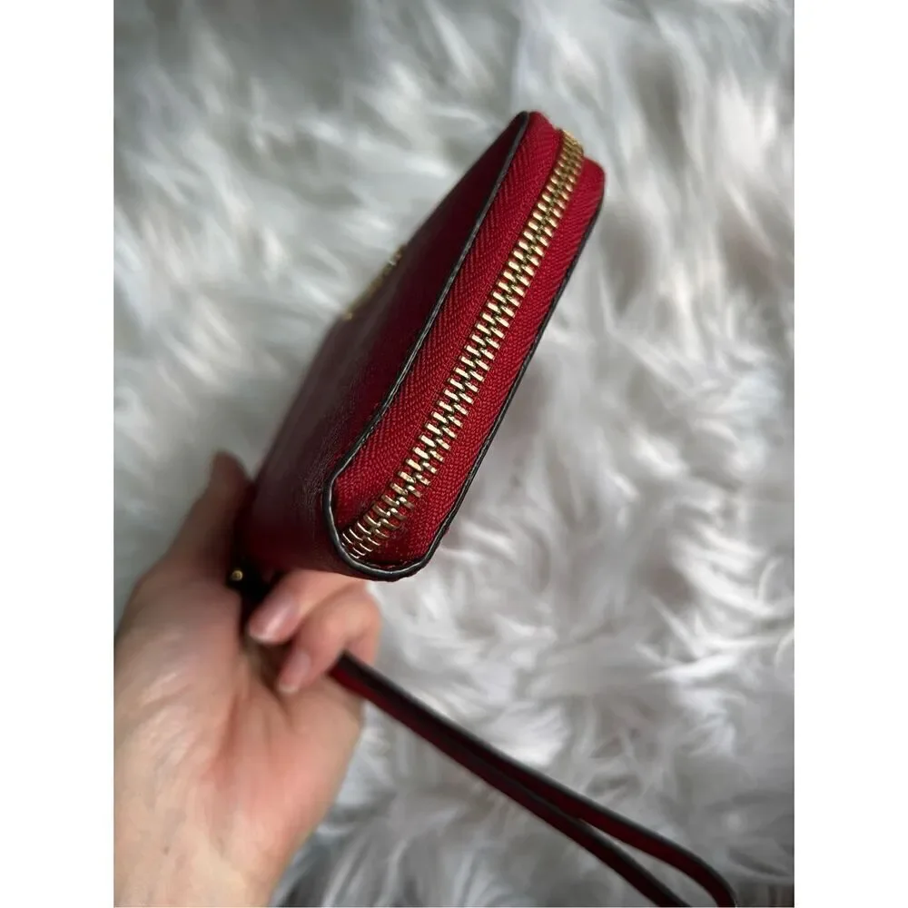 Michael Kors Wristlets Safiano Red Leather Wallet - Picture 8 of 8